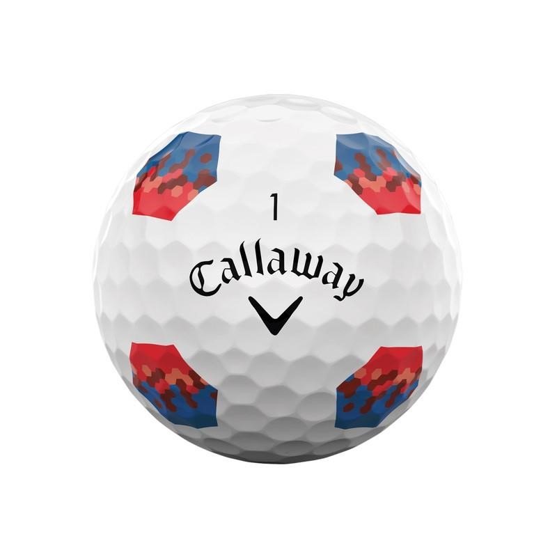 Callaway Chrome Tour TruTrack golfballen, blauw/rood