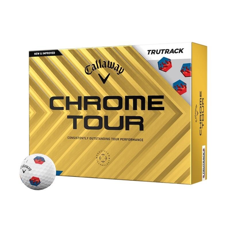 Callaway Chrome Tour TruTrack golfballen, blauw/rood