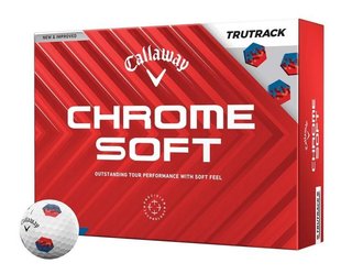 Callaway Chrome Soft TruTrack golfballen, blauw/rood