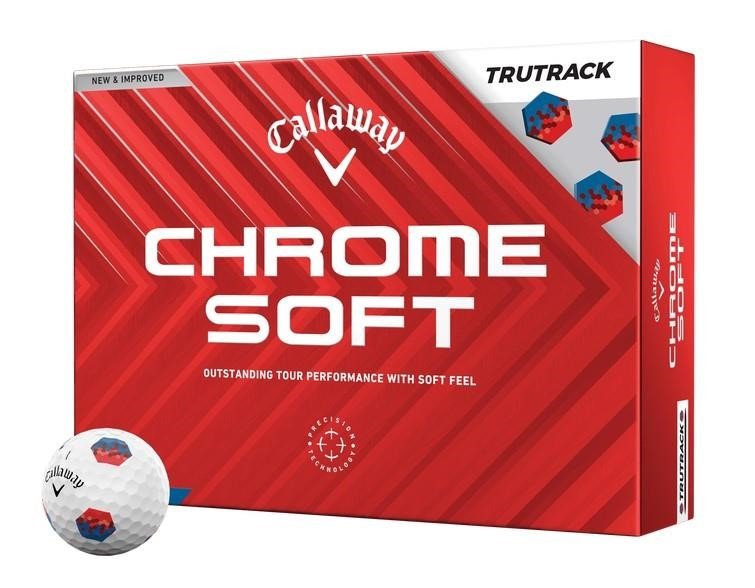 Callaway Chrome Soft TruTrack golfballen, blauw/rood