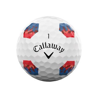 Callaway Chrome Soft TruTrack golfballen, blauw/rood
