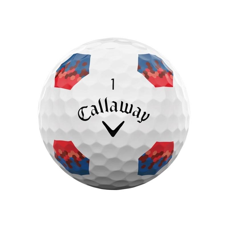 Callaway Chrome Soft TruTrack golfballen, blauw/rood