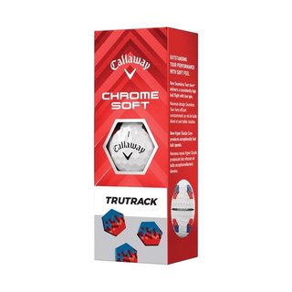Callaway Chrome Soft TruTrack golfballen, blauw/rood
