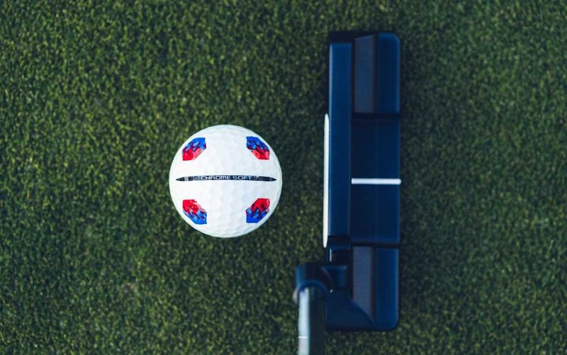 Callaway Chrome Soft TruTrack golfballen, blauw/rood