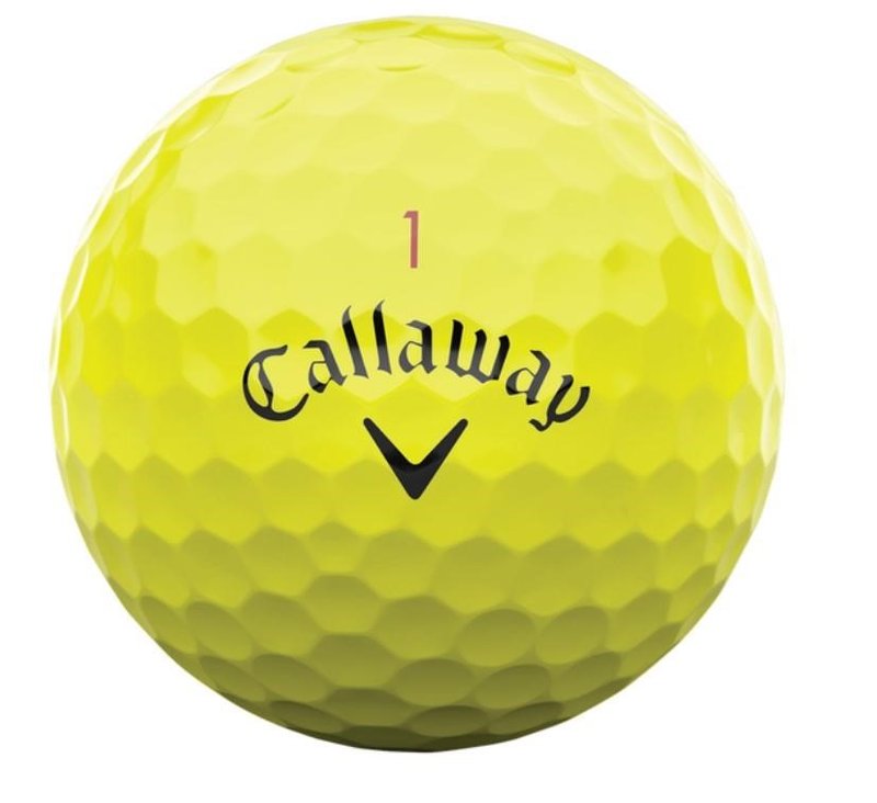 Callaway Chrome Tour 24 golfballen, geel