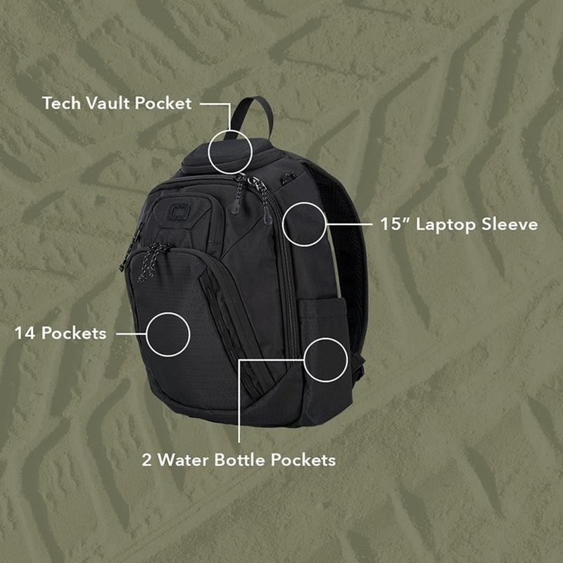 Ogio Renegade Rustler Backpack 15L tas, zwart