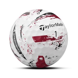 TaylorMade SpeedSoft Ink golfballen (12 ballen), rood