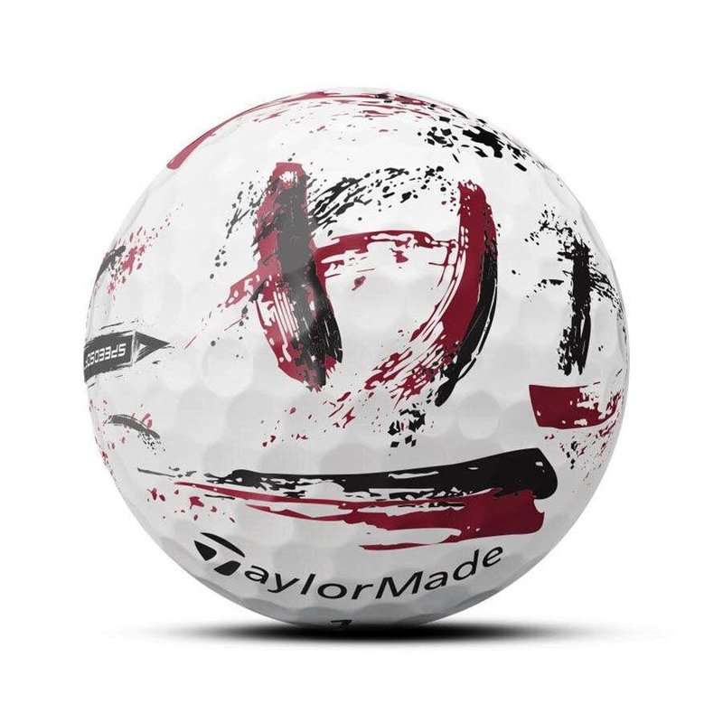 TaylorMade SpeedSoft Ink golfballen (12 ballen), rood