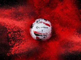TaylorMade SpeedSoft Ink golfballen (12 ballen), rood