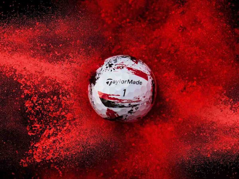 TaylorMade SpeedSoft Ink golfballen (12 ballen), rood