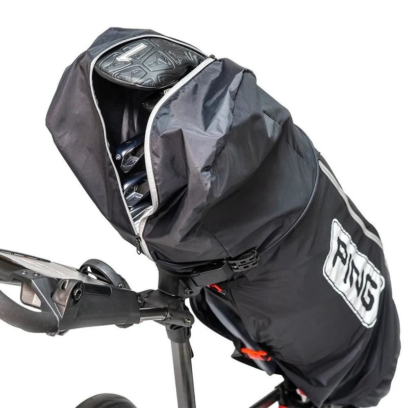 PING Golf Ping rain cape met rits, zwart