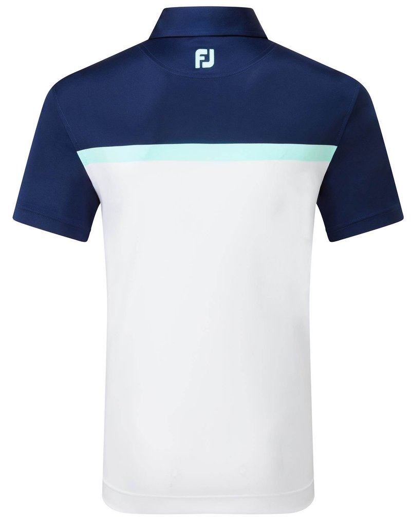 FootJoy Colour Block Lisle heren polo, wit