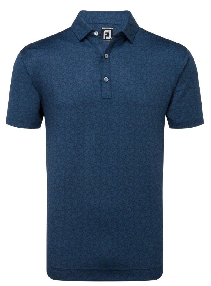 FootJoy Painted Floral Lisle heren polo, navy