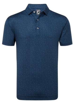 FootJoy Painted Floral Lisle heren polo, navy