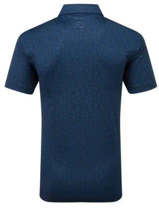 FootJoy Painted Floral Lisle heren polo, navy