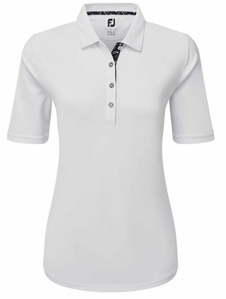 FootJoy Half-Sleeve Pique dames polo, wit