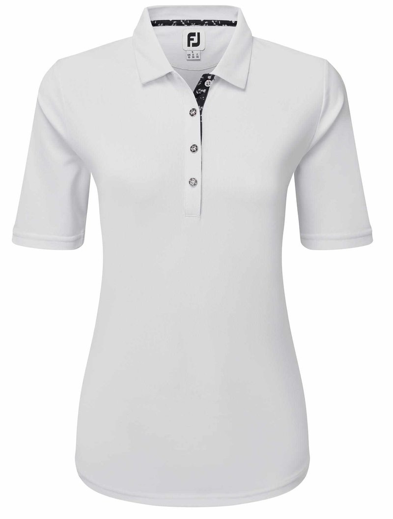 FootJoy Half-Sleeve Pique dames polo, wit