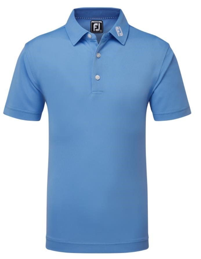 FootJoy Stretch Pique Solid junior polo, blauw