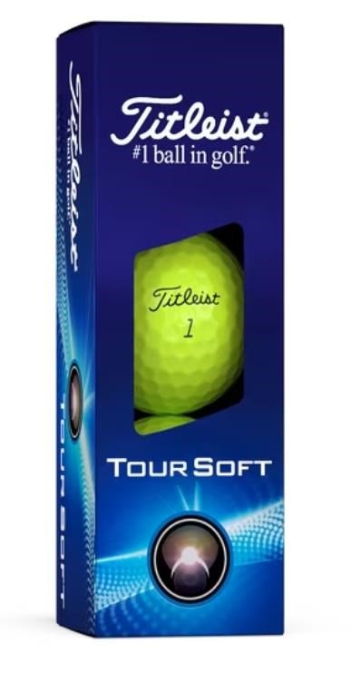 Titleist Tour Soft golfballen 2024, geel