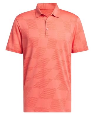 Adidas Textured heren polo, preloved scarlet