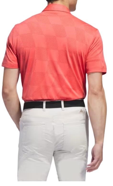 Adidas Textured heren polo, preloved scarlet