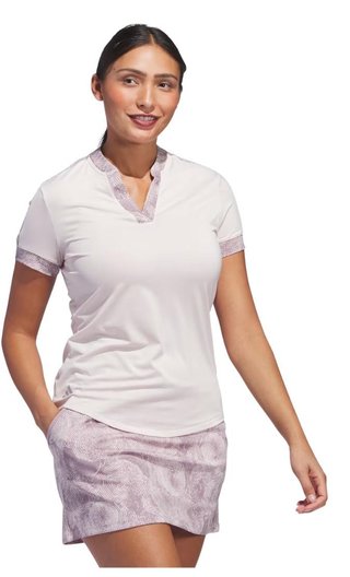 Adidas Ultimate 365 Printed dames polo, putty mauve