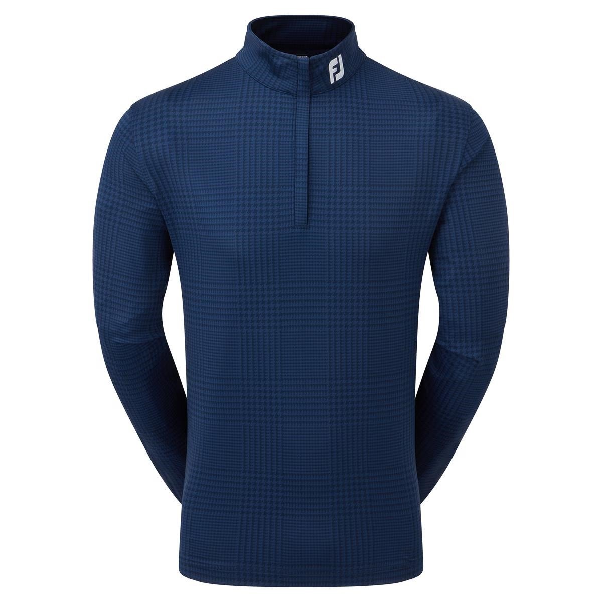 FootJoy Glen Plaid Print Chill-Out heren sweatshirt, navy