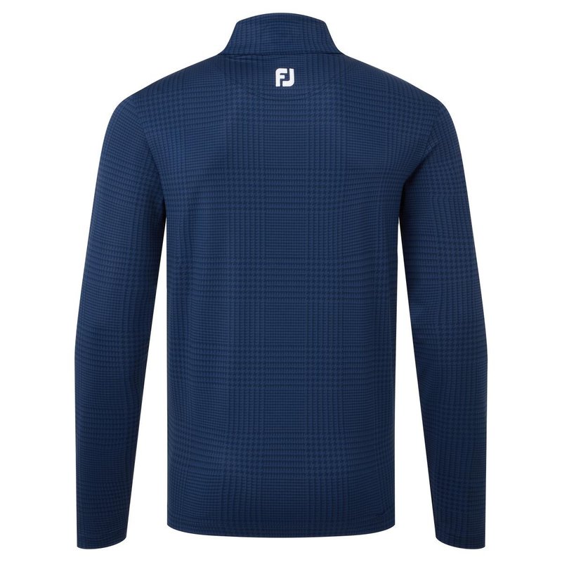 FootJoy Glen Plaid Print Chill-Out heren sweatshirt, navy