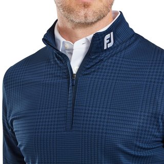 FootJoy Glen Plaid Print Chill-Out heren sweatshirt, navy