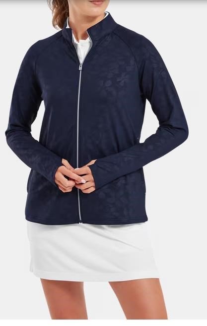 FootJoy Floral Embossed dames sweatshirt, navy