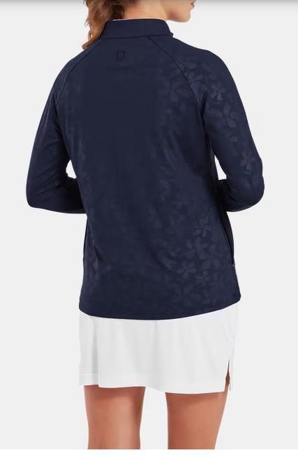FootJoy Floral Embossed dames sweatshirt, navy