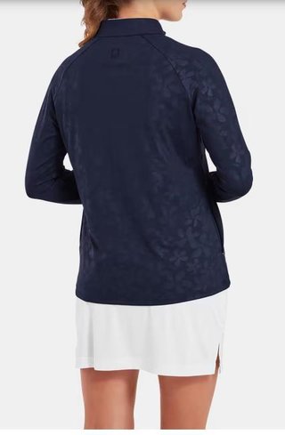 FootJoy Floral Embossed dames sweatshirt, navy