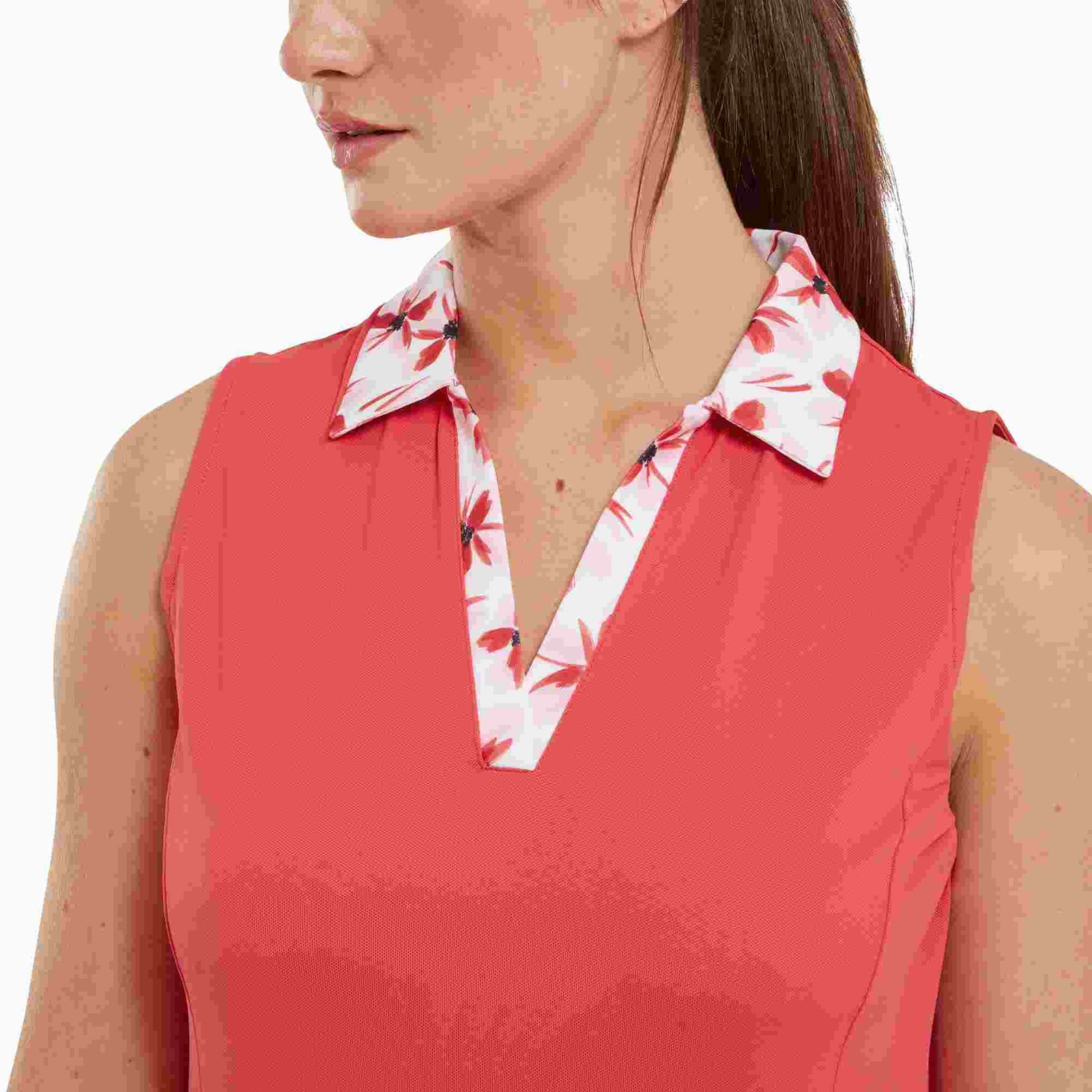 FootJoy Floral Trim damesgolfjurk 2024, rood