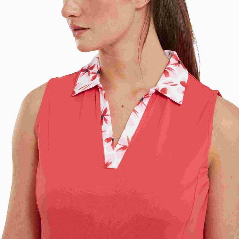 FootJoy Floral Trim damesgolfjurk 2024, rood