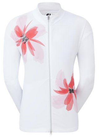 FootJoy Lightweight Full-Zip dames jack, wit/roze