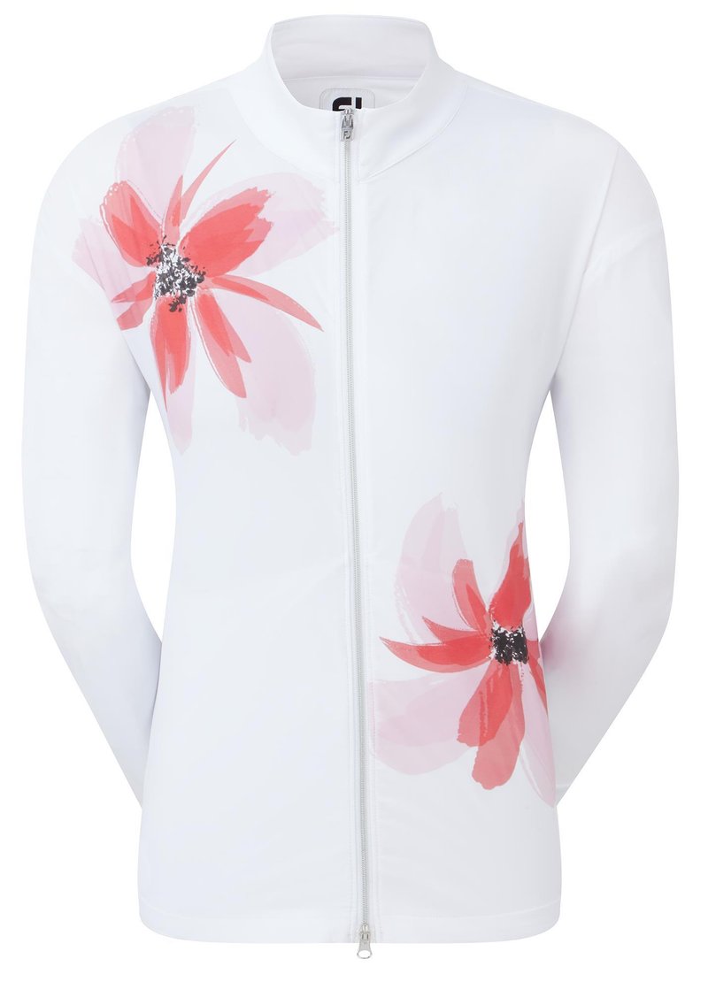 FootJoy Lightweight Full-Zip dames jack, wit/roze