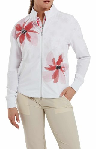 FootJoy Lightweight Full-Zip dames jack, wit/roze