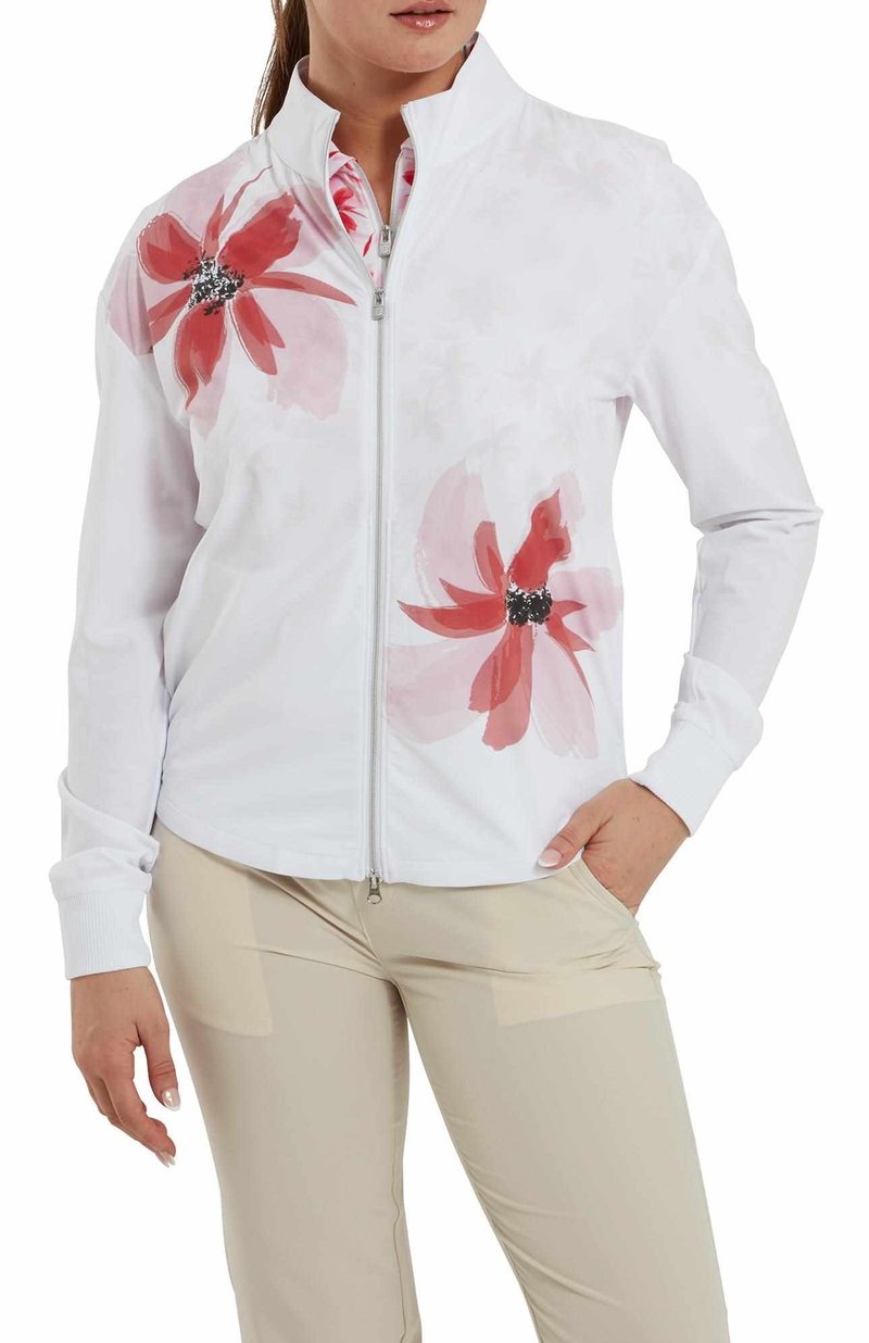FootJoy Lightweight Full-Zip dames jack, wit/roze