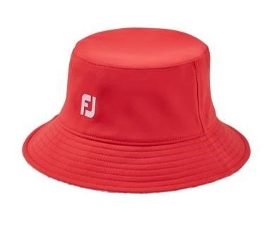 FootJoy Reversible dames bucket hat, rood/gingham