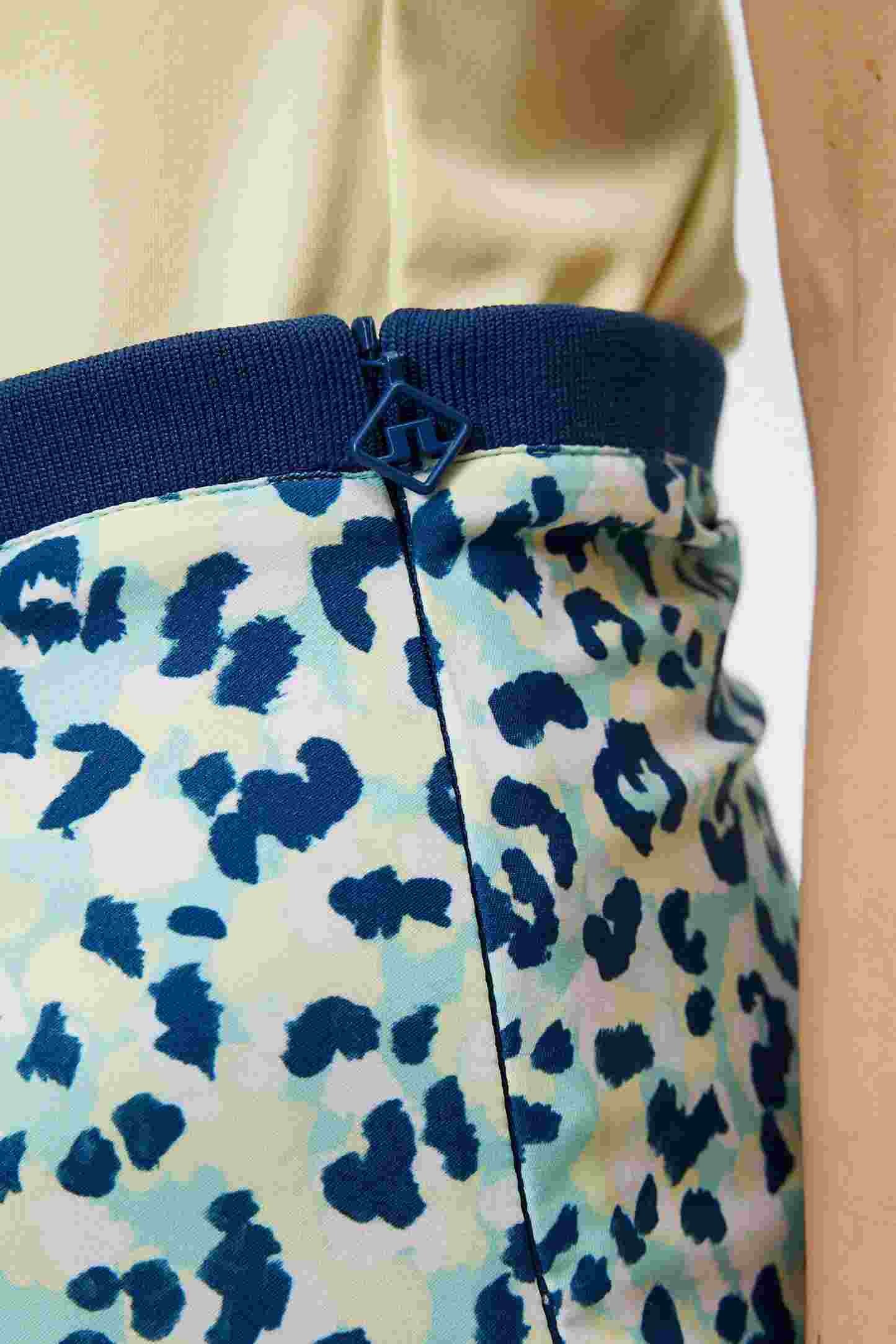 J.Lindeberg Themba dames golfrok 2024, leopard aruba blue