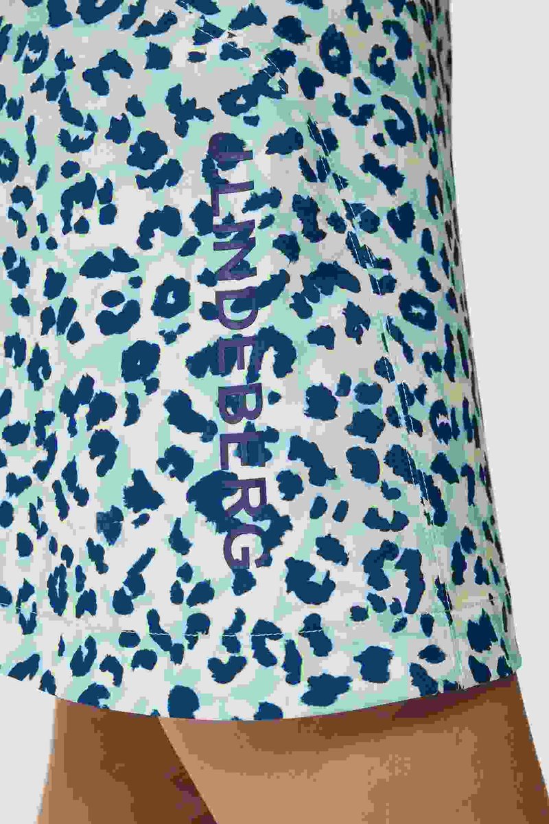 J.Lindeberg Themba dames golfrok 2024, leopard aruba blue