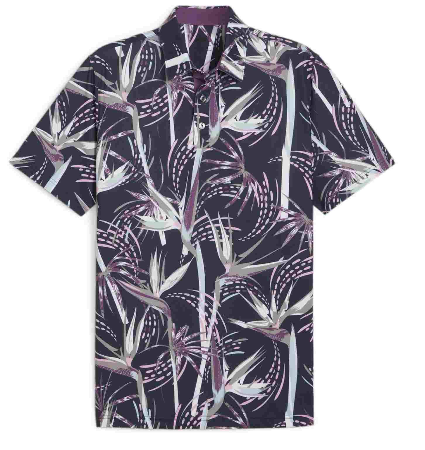 Puma Mattr Birds of Paradise heren polo, deep blue