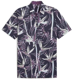 Puma Mattr Birds of Paradise heren polo, deep blue