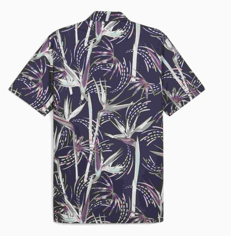 Puma Mattr Birds of Paradise heren polo, deep blue