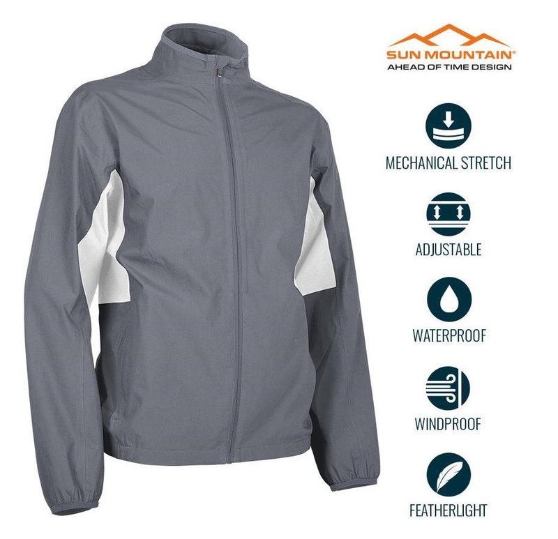 Sun Mountain Monsoon waterdichte herenjas, cadet/wit