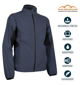 Sun Mountain Monsoon waterdichte herenjas, navy/zwart
