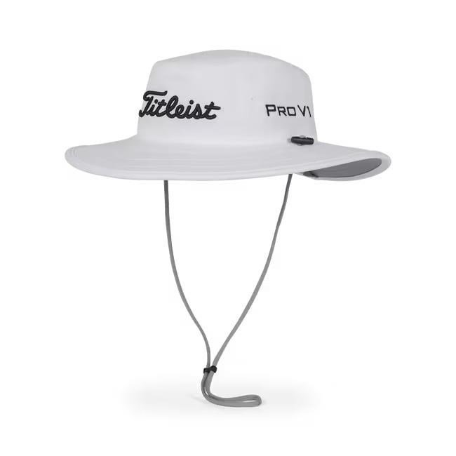 Titleist Tour Aussie heren bucket hat, wit/zwart