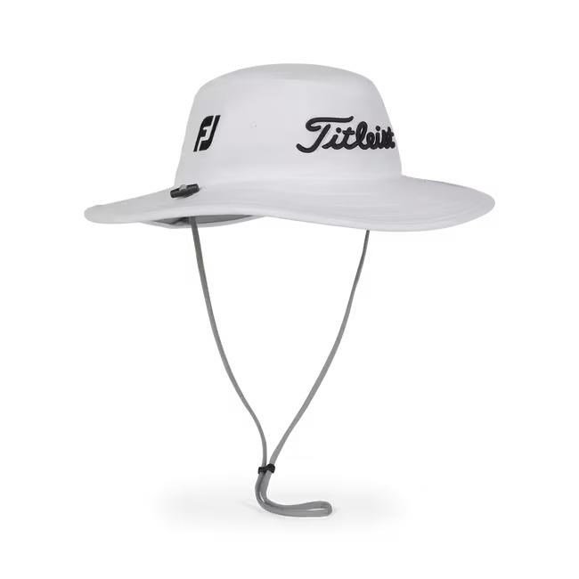 Titleist Tour Aussie heren bucket hat, wit/zwart