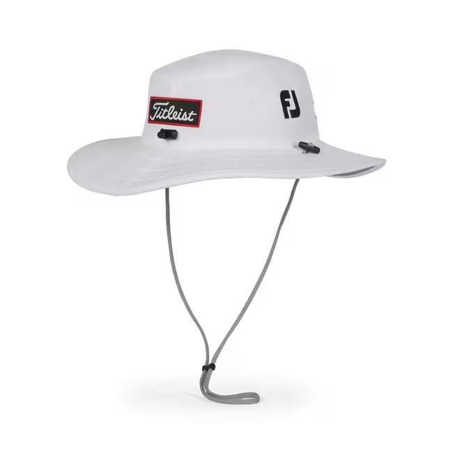 Titleist Tour Aussie heren bucket hat, wit/zwart