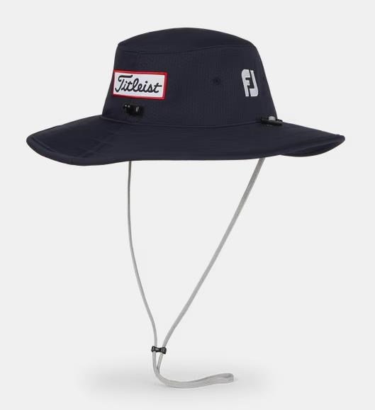 Titleist Tour Aussie heren bucket hat, marine/wit